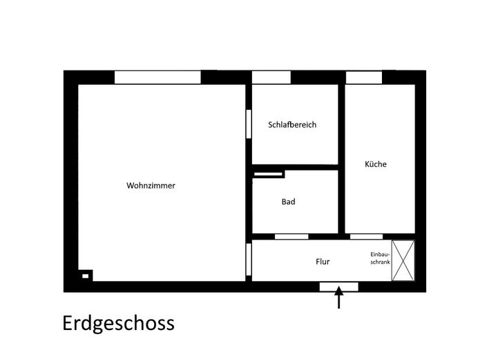 Attraktive und ruhige Wohnung in 95138 Bad Steben. – Grundriss