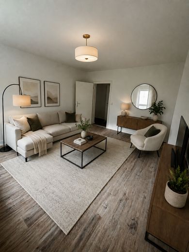 2–4 Zimmer im Grünen – Ziegendorf ab 449 € warm - all inkl. – möbeliertes Wohnzimmer mit KI