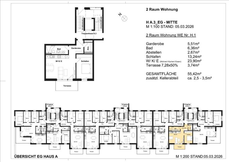 Mehrfamilienhaus - Neubau im Erstbezug – Grundriss WE08