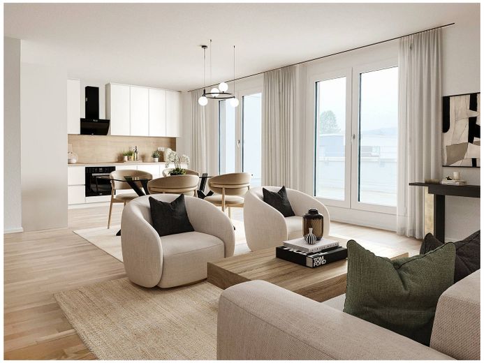 Stylish 4-room apartment in a central location in Butzbach! – Wohnzimmer 2