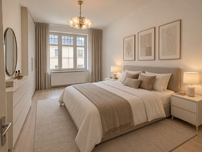 Schöne, modern renovierte 4-Zimmer-Wohnung zu vermieten – Schlafzimmer