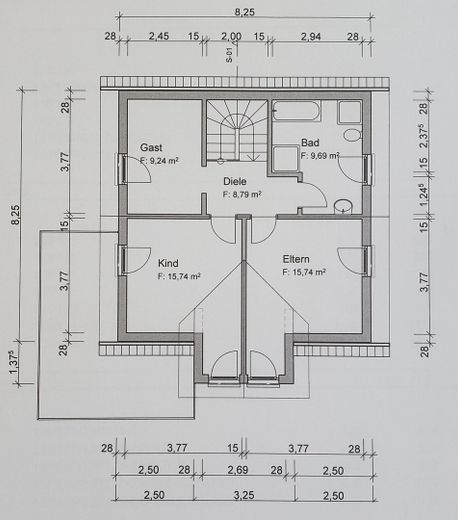 Modernes, zukunftsicheres Effizienzhaus - Wohnen, Arbeiten oder Vermieten - unverbaubare Aussicht – Grundriss OG