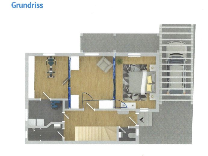 Raumwunder: Haus mit 6,5 Zimmern, hochwertiger EBK in Citylage – Grundriss EG