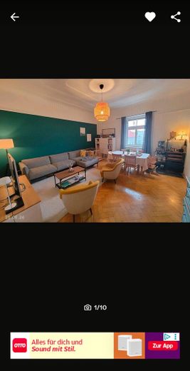 Ampio appartamento d’epoca di 3 locali con charme nel centro di Neu-Ulm – Wohnzimmer