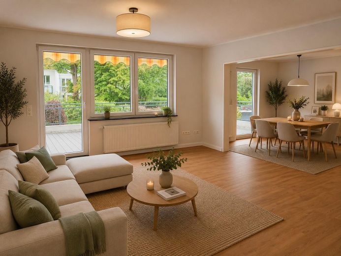 Erstbezug nach Kernsanierung – Reihenendhaus mit großem Garten und Garage in Bremen-Alt-Osterholz – Einrichtungsbeispiel