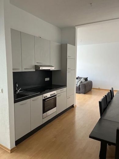 Diele mit EBK zum Wohnraum
