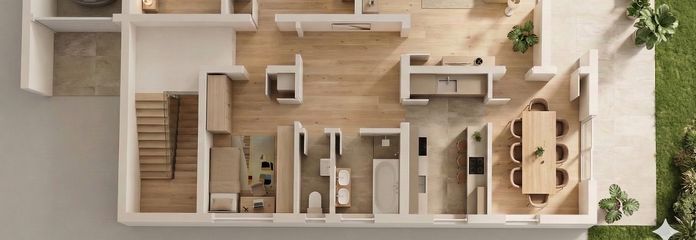 Grundriss 3D (schematisch)