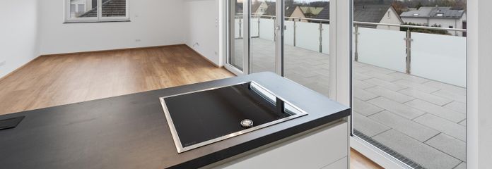 Kochinsel mit Ausblick