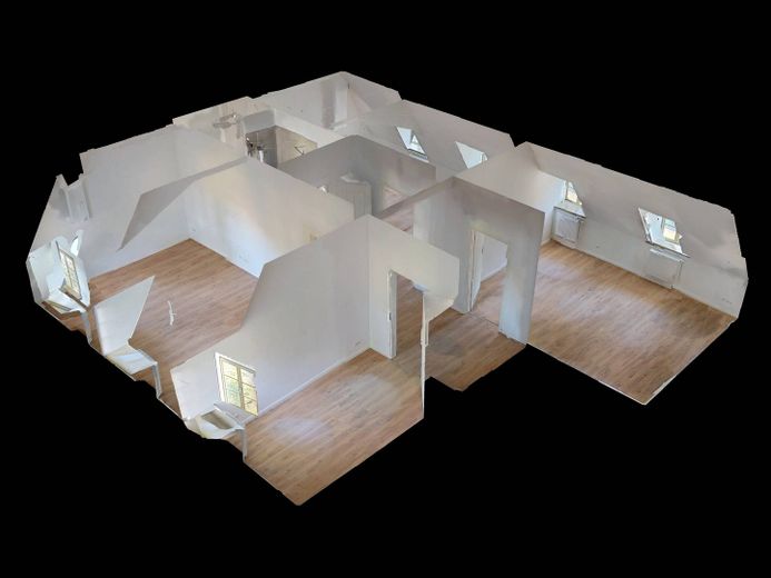 Traumhafte 3-Zi.-Dachgeschosswohnung in historischem Ambiente am Schloss – 3D-Ansicht Grundriss
