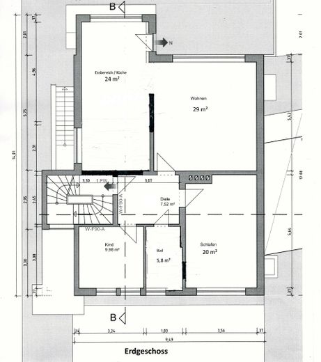 Rarità nella valle del Mühlbach – completamente ristrutturata vicino all'Ospedale universitario di Essen – WE2: Erdgeschoss