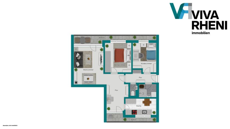 Grundriss der Wohnung