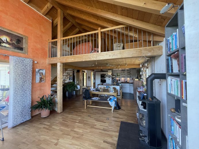 Wohnzimmer mit Galerie-Ebene
