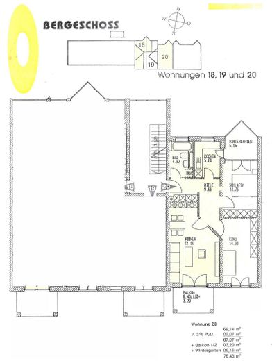 Wohnung 20 mit Treppenhaus