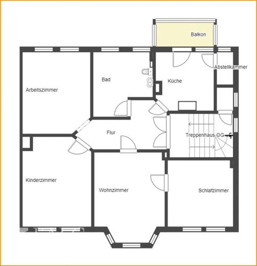 Potenzial für`s Kapital: Solides, ausbaufähiges und attraktives Mehrfamilienhaus in schöner Lage – 1. Etage