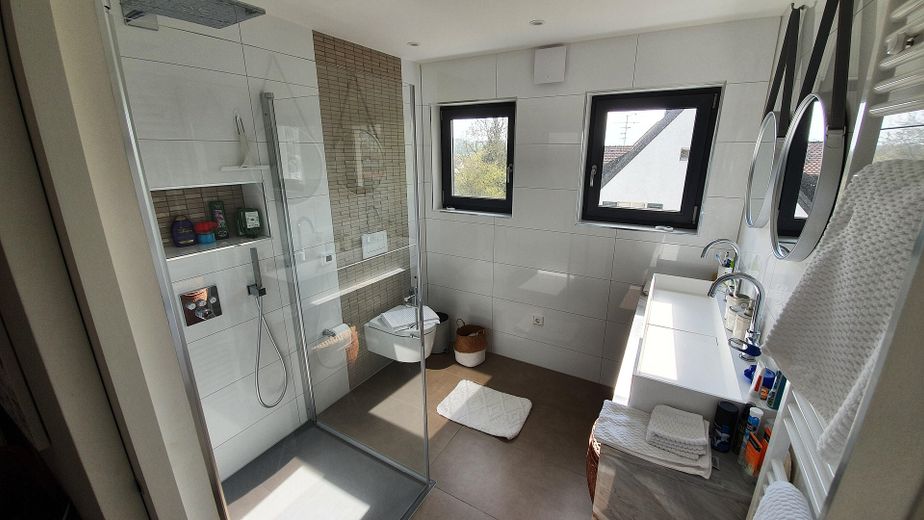 Bad mit Fußbodenheizung