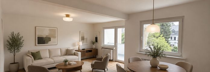 Prima occupazione dopo la ristrutturazione | Luminoso appartamento di 3 locali con balcone e ulteriore mansarda – Wohnzimmer