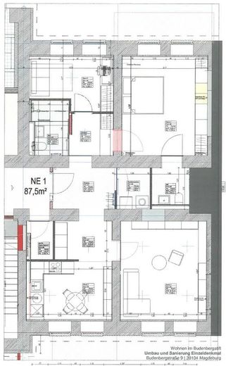 Praxis- oder Gewerbeimmobilie 93,2m² in Buckau – frisch-sanierter Erstbezug – Grundriss