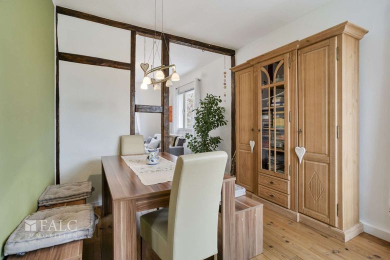 Moderne Idylle im Fachwerkhaus - Wohnen und Arbeiten unter einem Dach mit Einliegerwohnung! – Wohn-/ Esszimmer (Anbau)