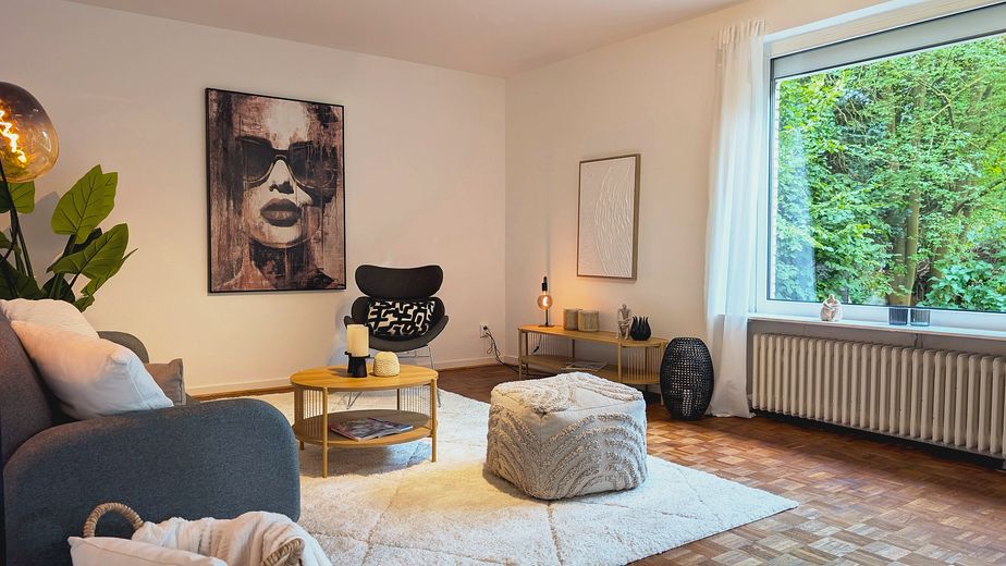 Quand le calme rencontre la proximité - Maison individuelle avec jardin à Neu Hagen - sans commission – Wohnzimmer im Erdgeschoss