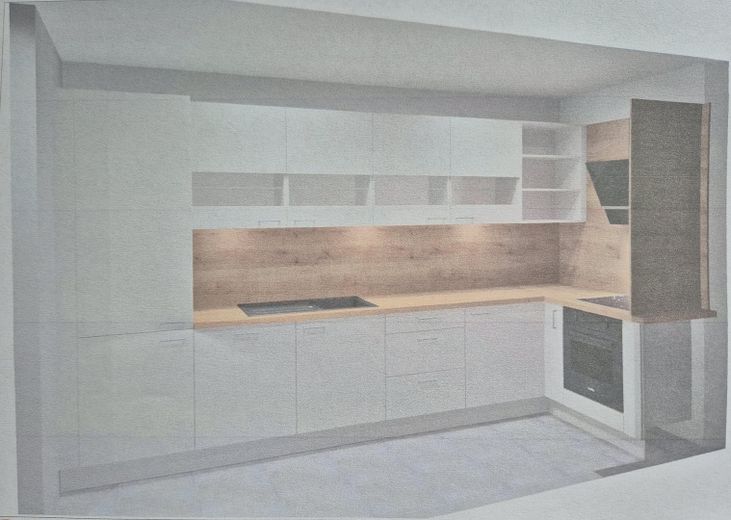 Wohnung im Bau, stadtnah im Hafenquartier Graf Bismark mit Balkon am Yachthafen/Kanal für 2 Personen – Küchenplanung Wohnung 27