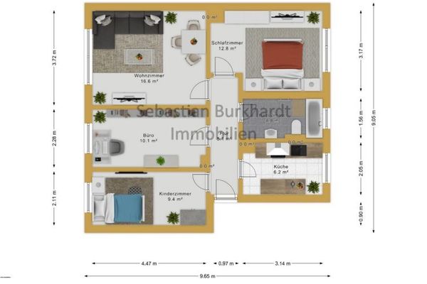 Rezerve edildi!!! *** Gehren'de uygun fiyatlı 4 odalı daire