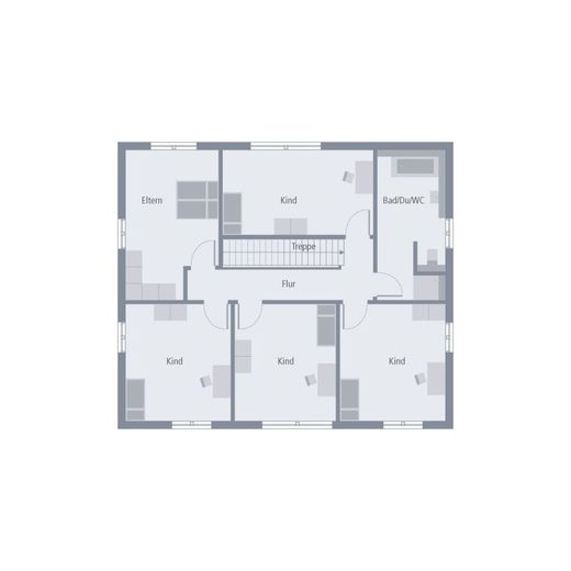 FLEXIBLES DESIGNHAUS MIT FLAIR – Grundriss Dachgeschoss