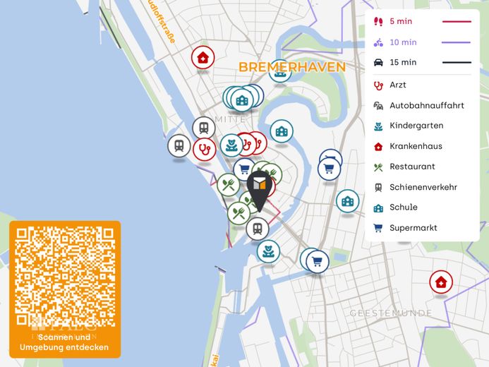 Top Lage direkt an der Weser - Penthouse-Feeling zum verlieben! – Lageplan