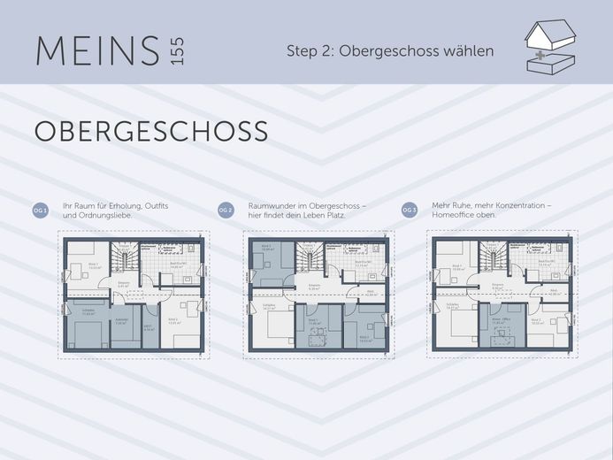 Ihr Traumhaus. Persönlich realisiert. - Einfamilienhaus in der idyllischen Gemeinde – MEIN 155 OG1 + OG2 + OG3