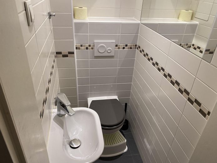 Bell'appartamento di 3 locali con vista sull'Elba / Dresda-Johannstadt – Gäste-WC