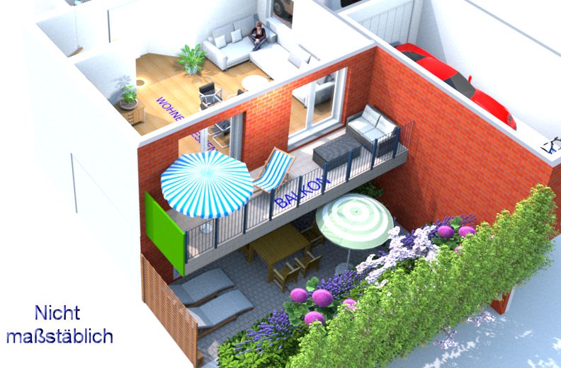 3D Balkon & Terrasse