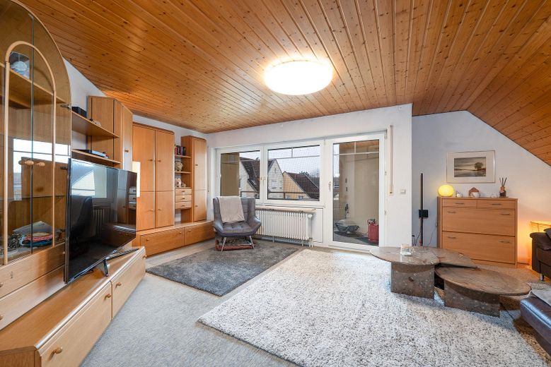 Große Penthouse Wohnung mit Blick über Radolfzell – Wohnzimmer