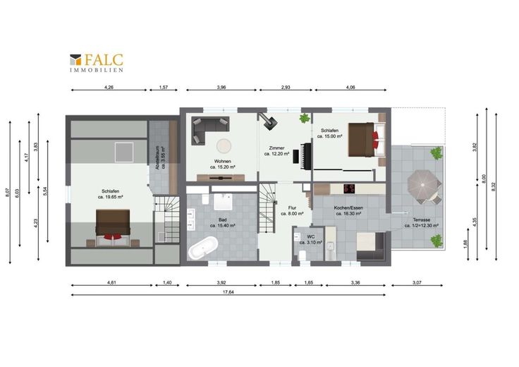 Moderne Idylle im Fachwerkhaus - Wohnen und Arbeiten unter einem Dach mit Einliegerwohnung! – Grundriss Obergeschoss