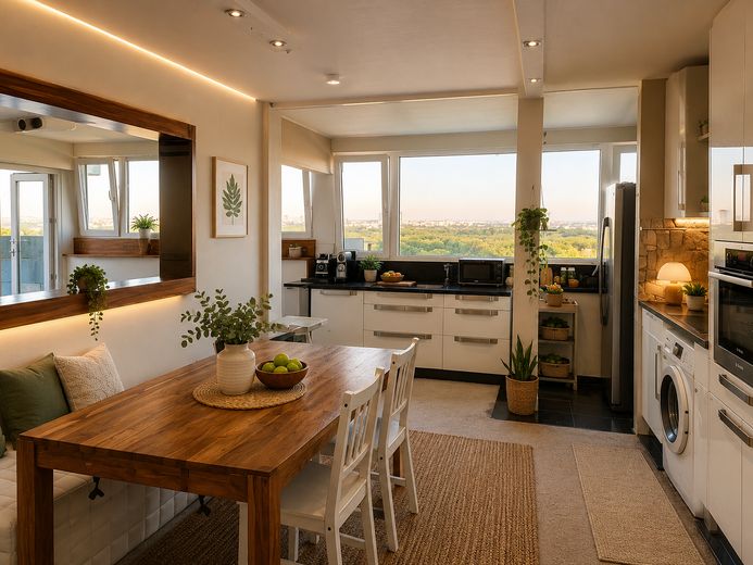 Großzügige Wohnung mit Panoramablick und großer Terrasse – KüchenEssbereich