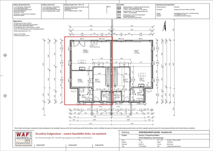 2026’da ilk kez oturuma hazır: Magdeburg’un güneyinde ikiz evin yarısı – bahçe, şömine, ısı pompası, 150 m², A+ – Grundriss Erdgeschoss