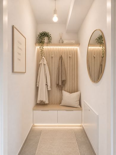 JETZT EINZIEHEN – Exklusive Neubau-DHH mit sonniger Terrasse | Sofort bezugsfertig – Garderobe