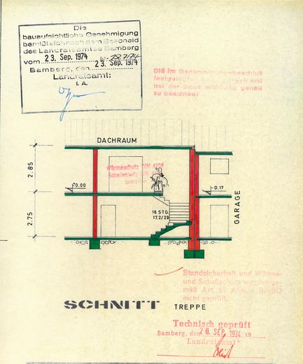 Villa d'architetto in stile Bauhaus con vista sulla valle del Main – Schnitt 2