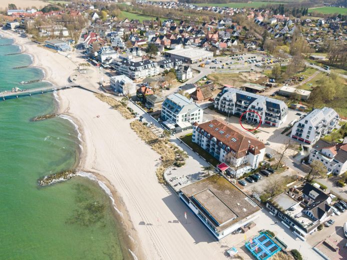 Luftbild mit Markierung