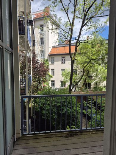 Licht, ruim ingedeeld appartement in een monumentaal pand in München – Blick ins Grüne