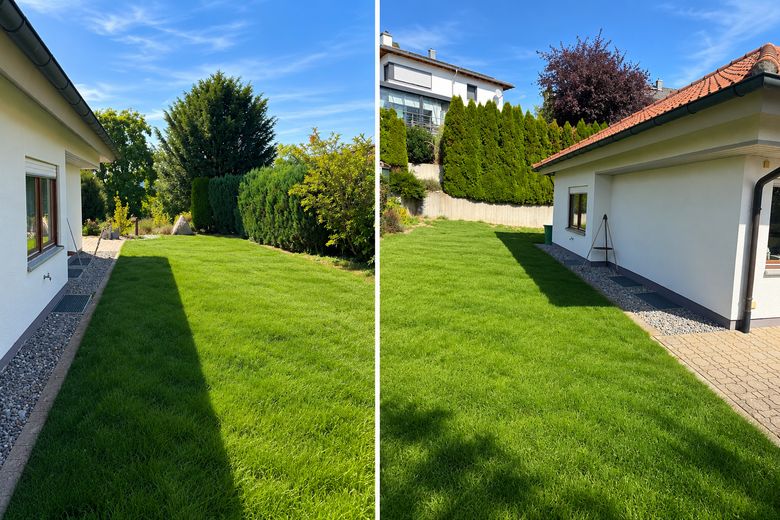 Attraktives bezugsfertiges Einfamilienhaus mit Doppelgarage – Gartenbereich Westen