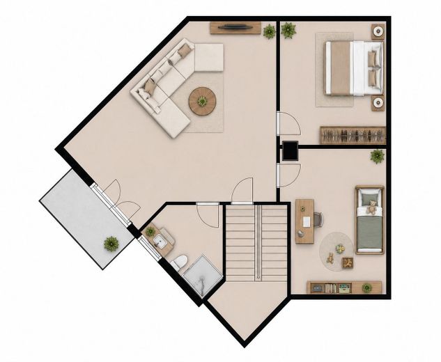 EFH mit Einlieger, Doppelgarage, Werkstatt, unverbaubarer Aussicht, Toplage u. Provisionsfrei – DG Visualisierung vom Ausbau