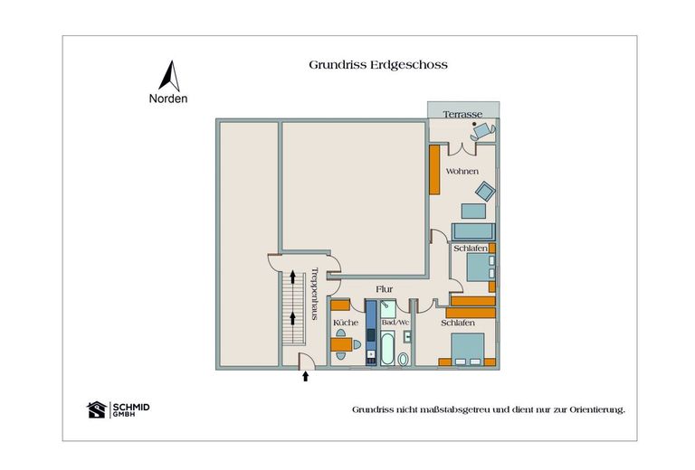 3-Zimmer-Erdgeschosswohnung in Wallgau mit Terrasse, Hobbyraum &amp; Garage – Grundriss