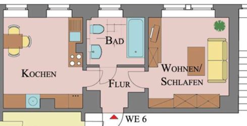 Gemütliche 1-Zi. mit Laminat und Wannenbad in zentraler Lage! – Grundriss_Sonnen76_1og