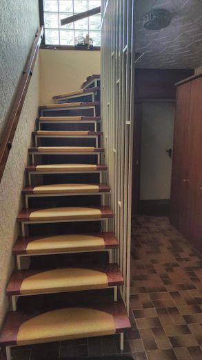 Charming detached house with a large garden in a quiet location on the edge of the forest (Wieterwald) – Treppe zum Souterrain
