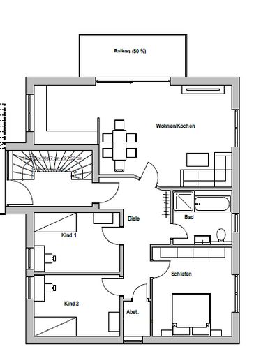 4 Zimmer Neubauwohnung mit Balkon in Erlensee Langendiebach – Foto 5