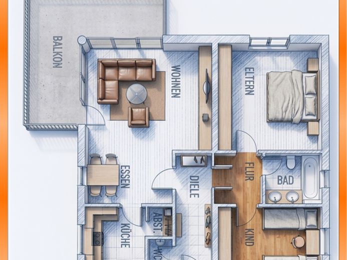 3-ZKB Wohnung in Ehlscheid – Foto 1