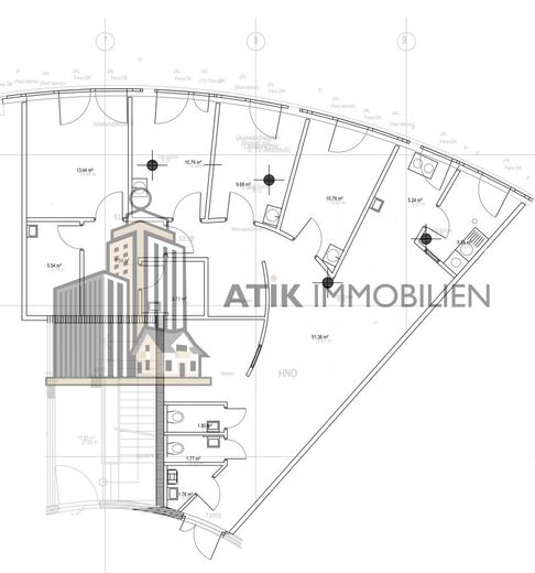 ATIK: Repräsentative Praxisfläche direkt am Berliner Platz im Faktorhaus – Grundriss