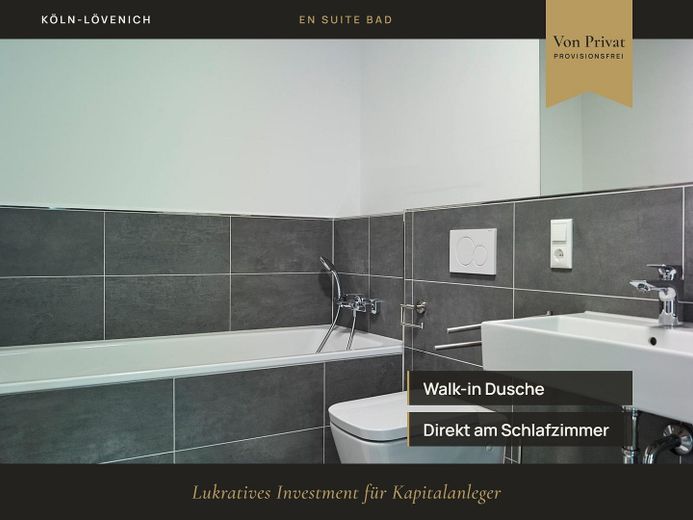 ARCHITEKTEN-DESIGN: 3-Zi-Gartenwohnung | 2 Bäder | 102 m² Luxus & S-Bahn-Anbindung – En Suite Bad