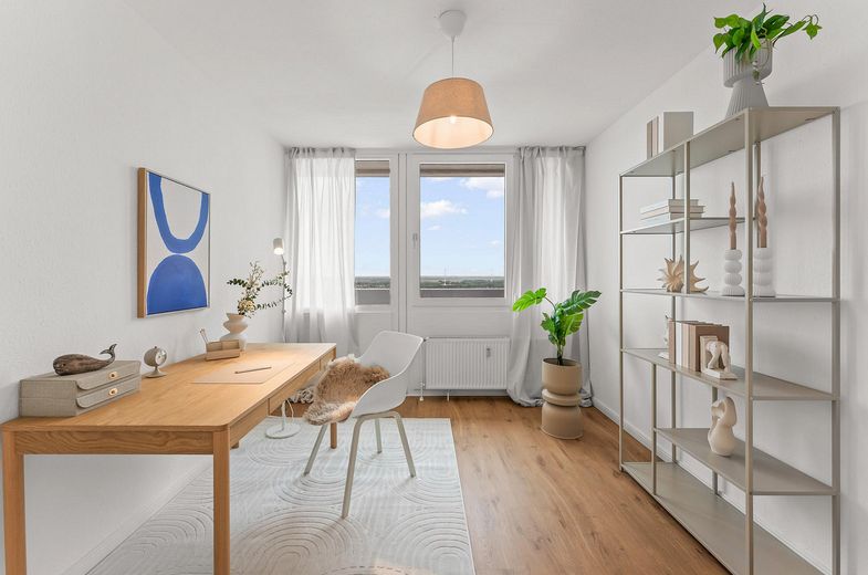 Penthouse mit Skyline-Feeling – Exklusive Wohnung im 22. Obergeschoss, provisionsfrei – Arbeitszimmer