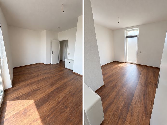 Appartement de 2 pièces avec balcon, 49 m², Roßlau, classe énergétique B – Schlafzimmer