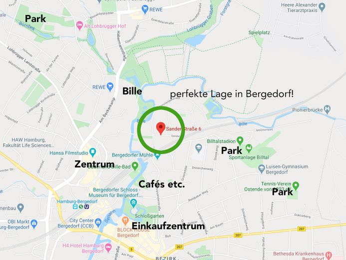 Direkt am Bille Park!